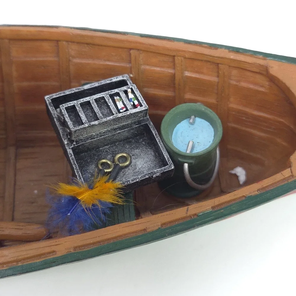 Possible‎ Dreams Clothtique Fishing Santa With Baited Breath Figurine 2003 Boat